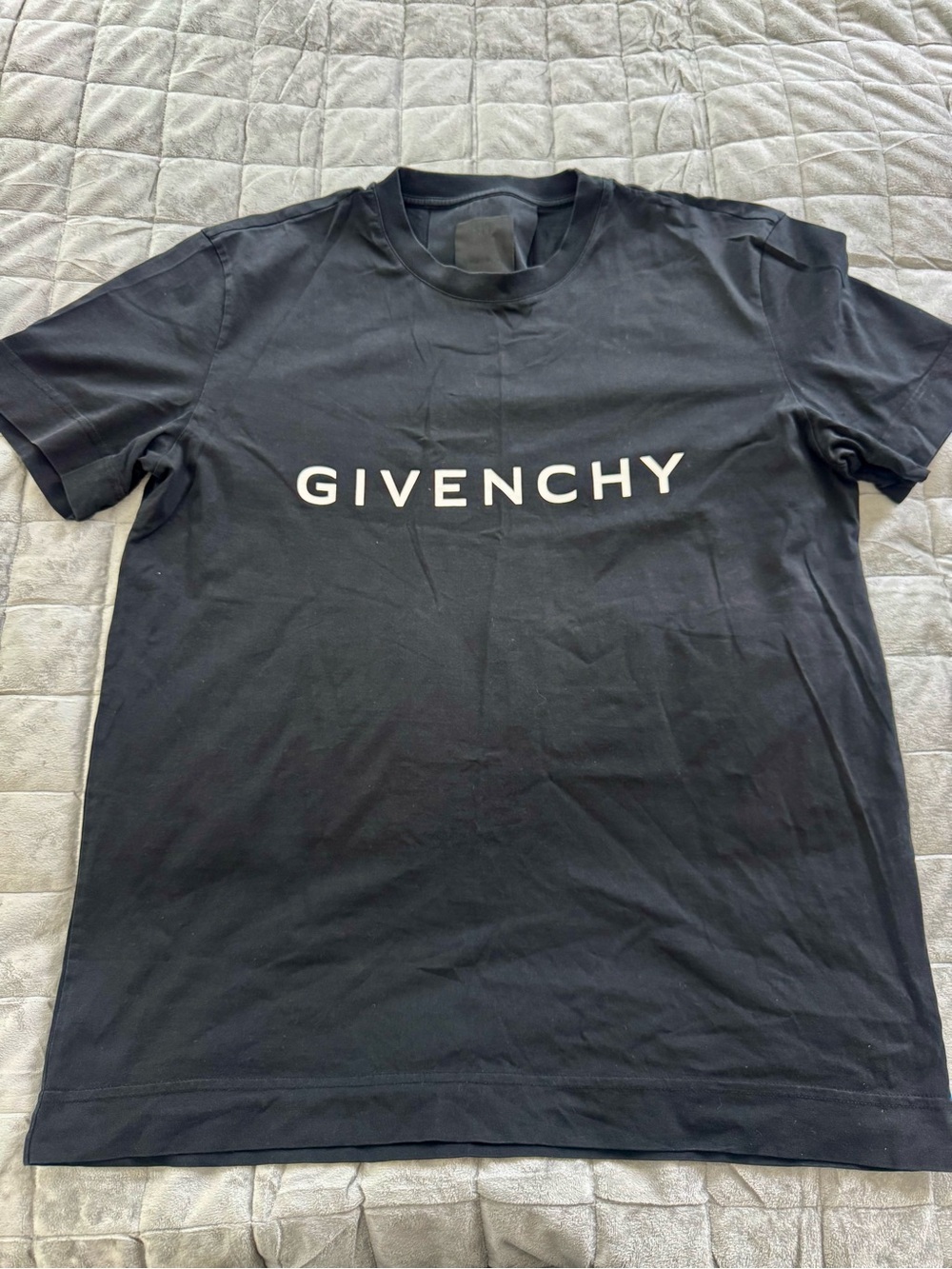Givenchy Black Tee with White Logo
